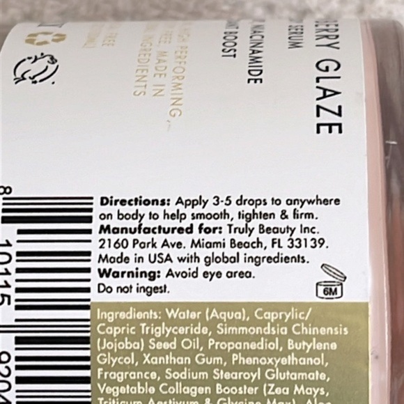 Brand New Truly Strawberry Glaze Glow Body Serum Vegan Clean Antioxidant Boost - Picture 3 of 11